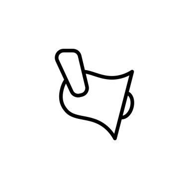 ince çizgi megafon simgesi