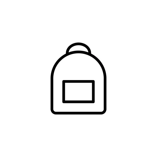 Icône de sac à dos ligne mince — Image vectorielle