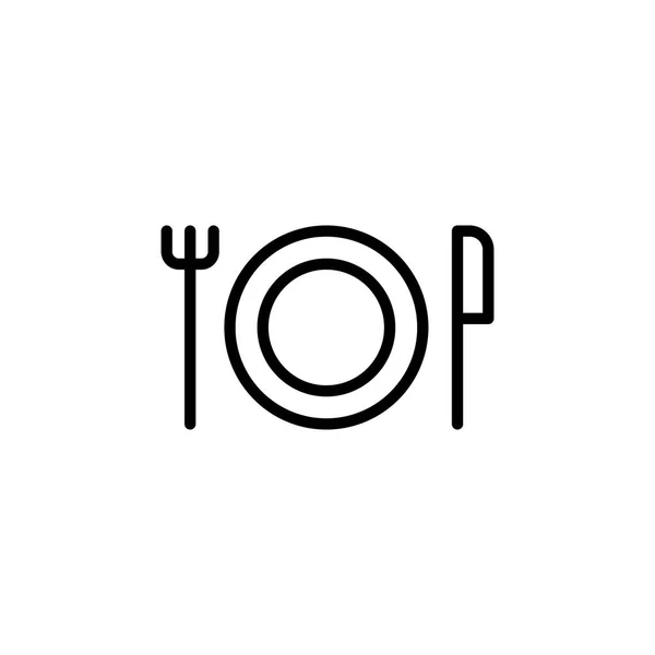 Línea delgada icono de cena — Archivo Imágenes Vectoriales