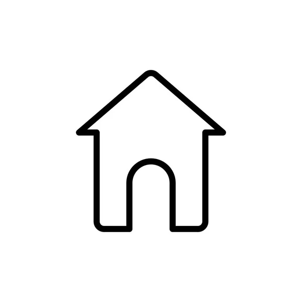 Thin line home, house icon — Stock Vector