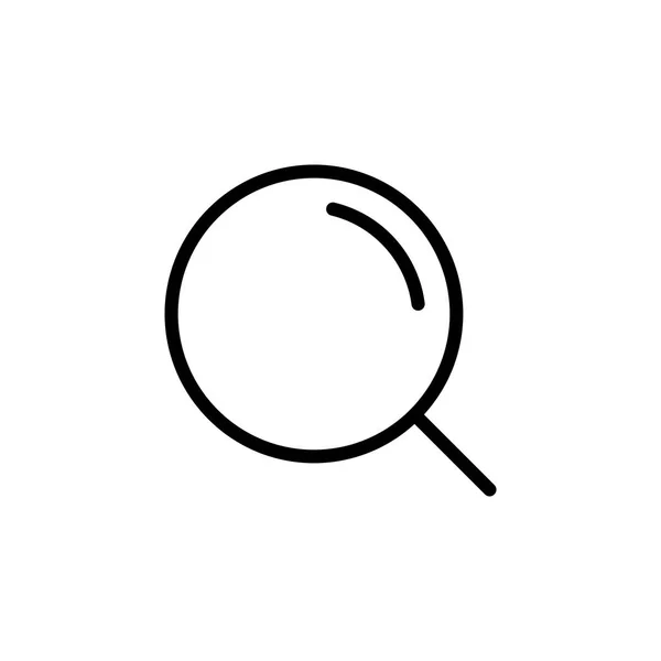 Thin line magnifier icon — Stock Vector