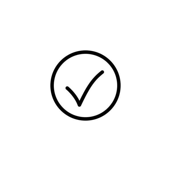 Línea delgada ok icono — Vector de stock