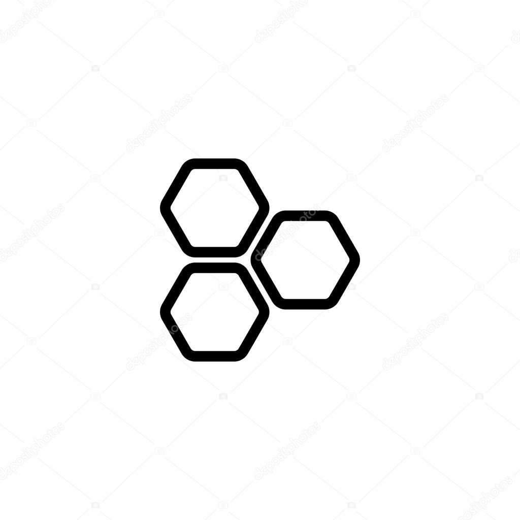thin line honeycomb icon