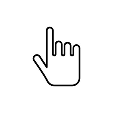 Beyaz arkaplandaki simgeye dokun