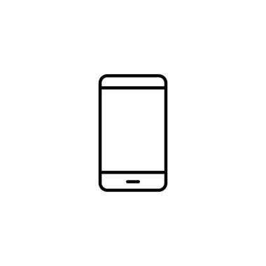 Akıllı telefon simgesi, beyaz arka planda cep telefonu ekran vektörü