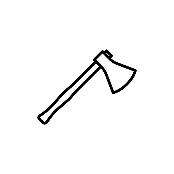 Línea delgada hacha icono — Vector de stock