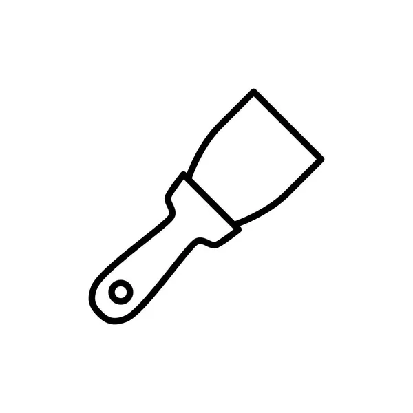 Línea delgada masilla cuchillo icono — Vector de stock