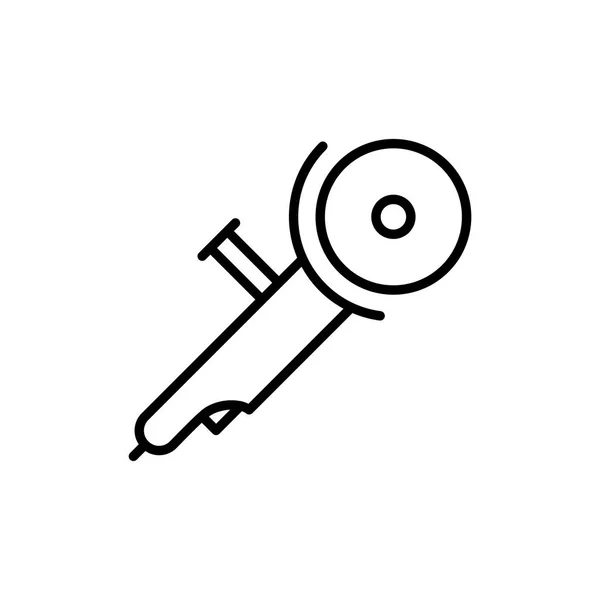 Ícone de moedor de ângulo no fundo branco — Vetor de Stock