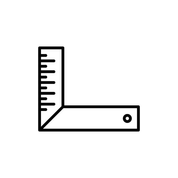 Mince ligne setsquare icône — Image vectorielle