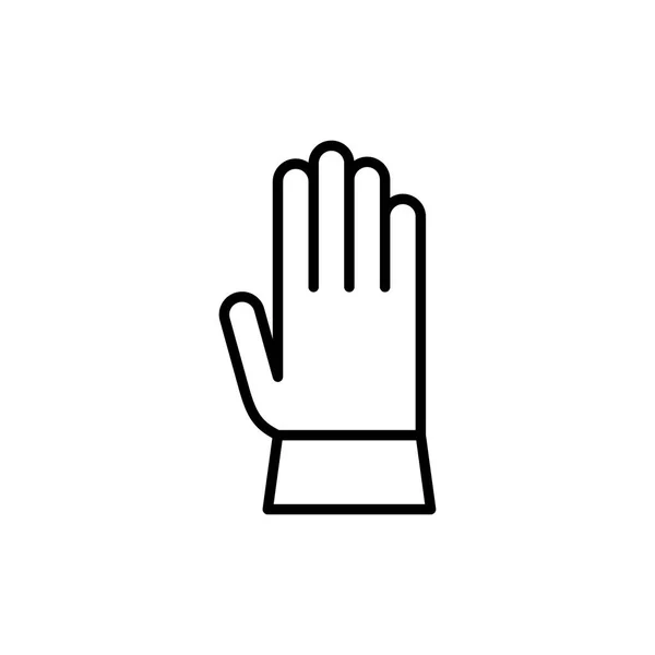 Значок перчатки на белом фоне — стоковый вектор
