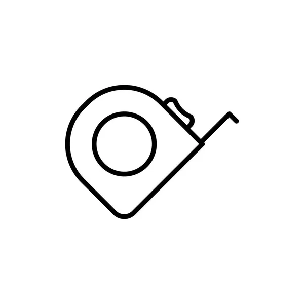 Icône ruban à mesurer sur fond blanc — Image vectorielle