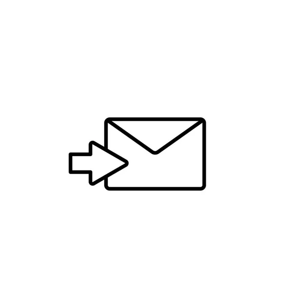 Zeile eingehende E-Mail, Nachricht auf weißem Hintergrund — Stockvektor