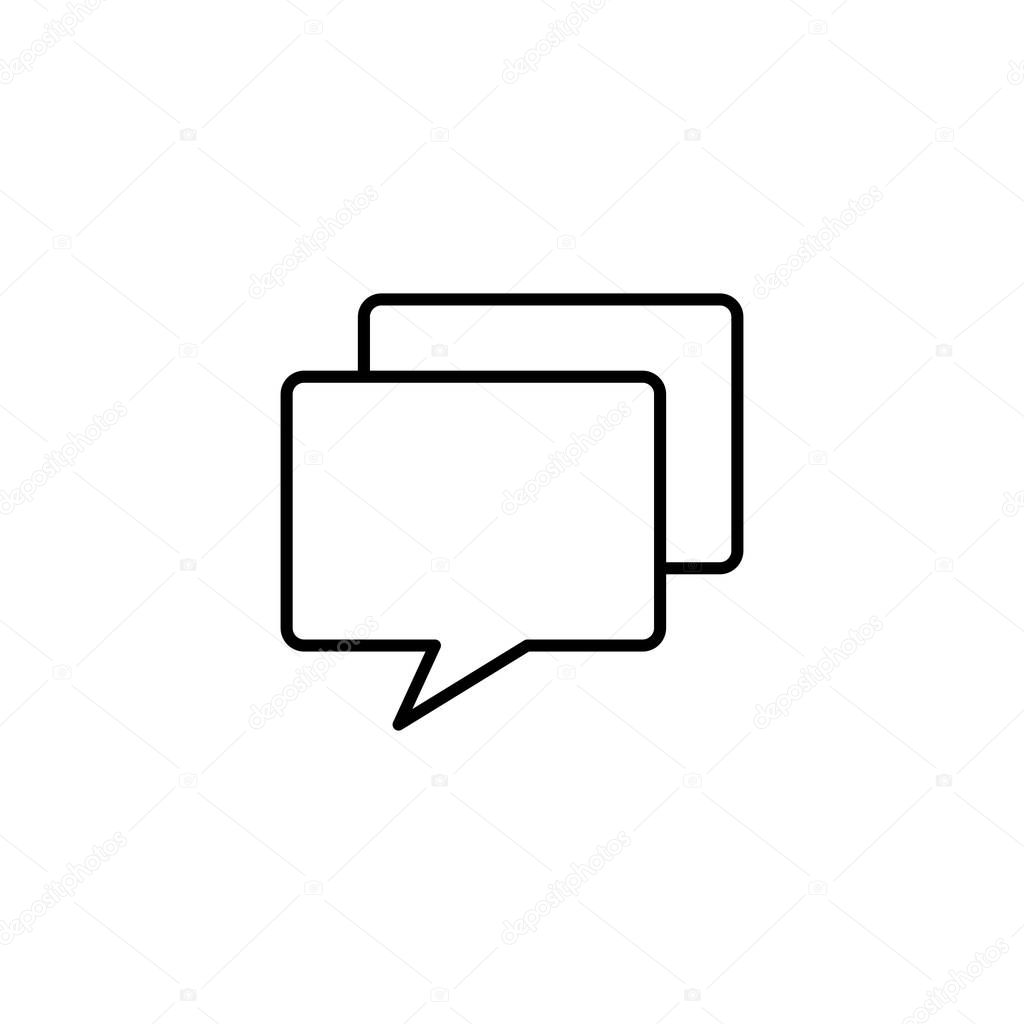 line chat, speech bubble icon on white background