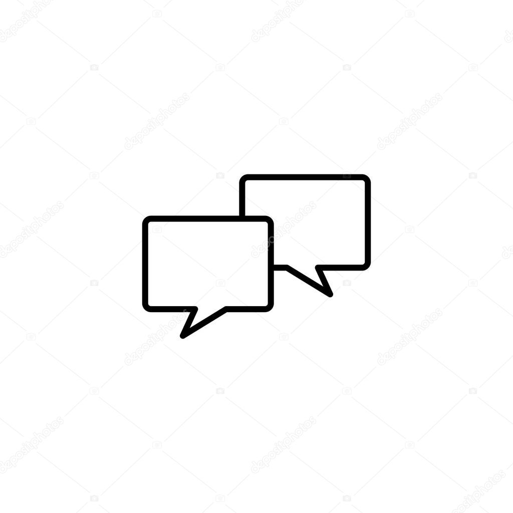 line chat, speech bubble icon on white background
