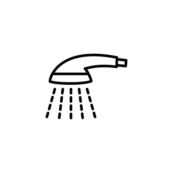 Thin line shower icon on white — Stock Vector