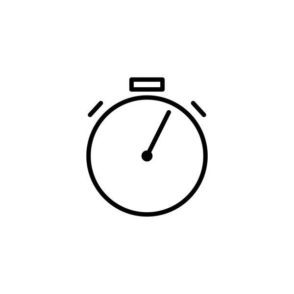 Línea delgada icono de cronómetro en blanco — Vector de stock