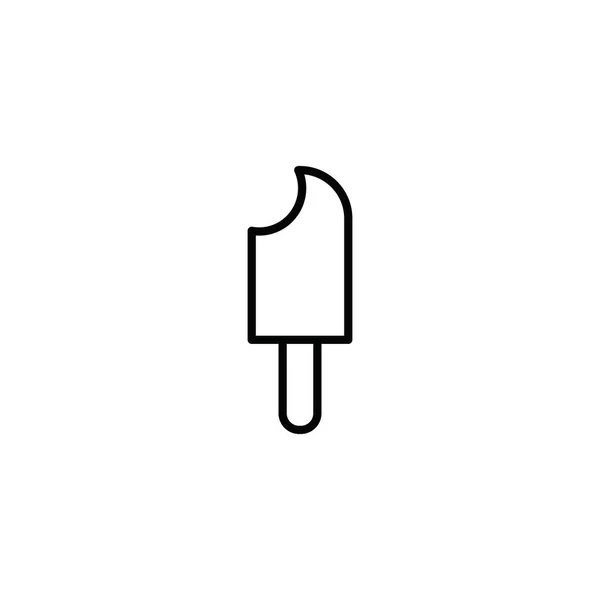 Icono de helado sobre fondo blanco — Vector de stock