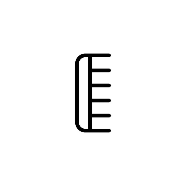 Peine icono sobre fondo blanco — Archivo Imágenes Vectoriales