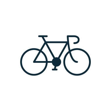 Beyaz arkaplanda bisiklet simgesi