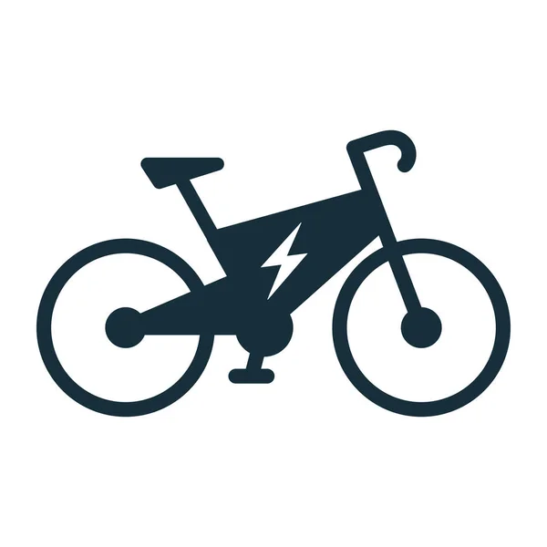 Elettro bicicletta bici e-bike icona — Vettoriale Stock
