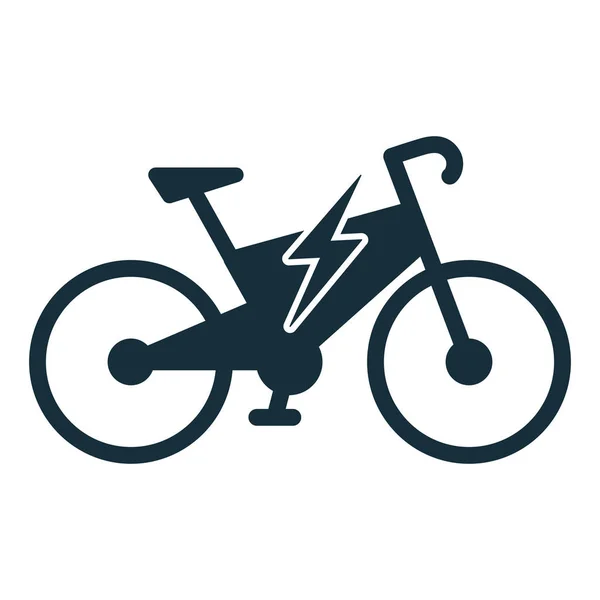 Elettro bicicletta bici e-bike icona — Vettoriale Stock