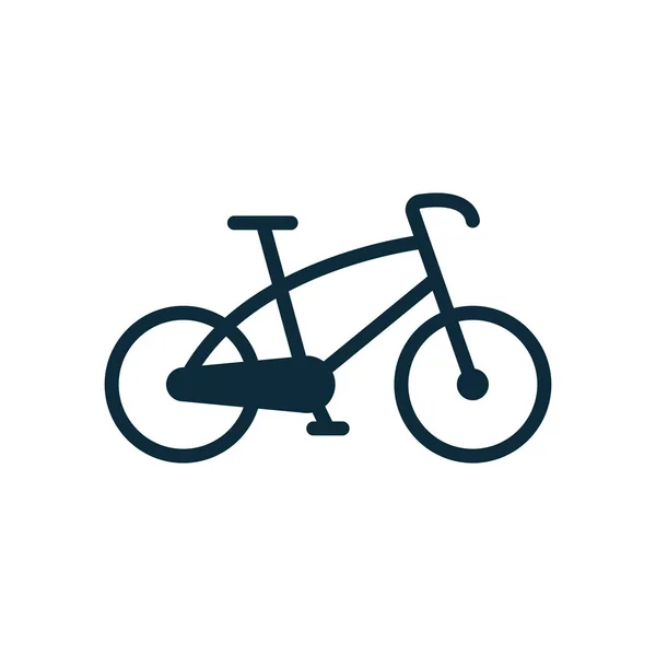 Beyaz arkaplanda bisiklet simgesi — Stok Vektör