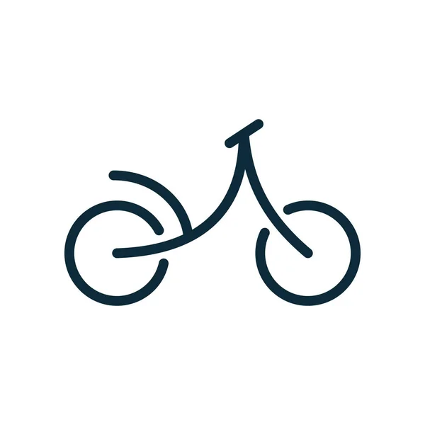 Icono de bicicleta sobre fondo blanco — Vector de stock