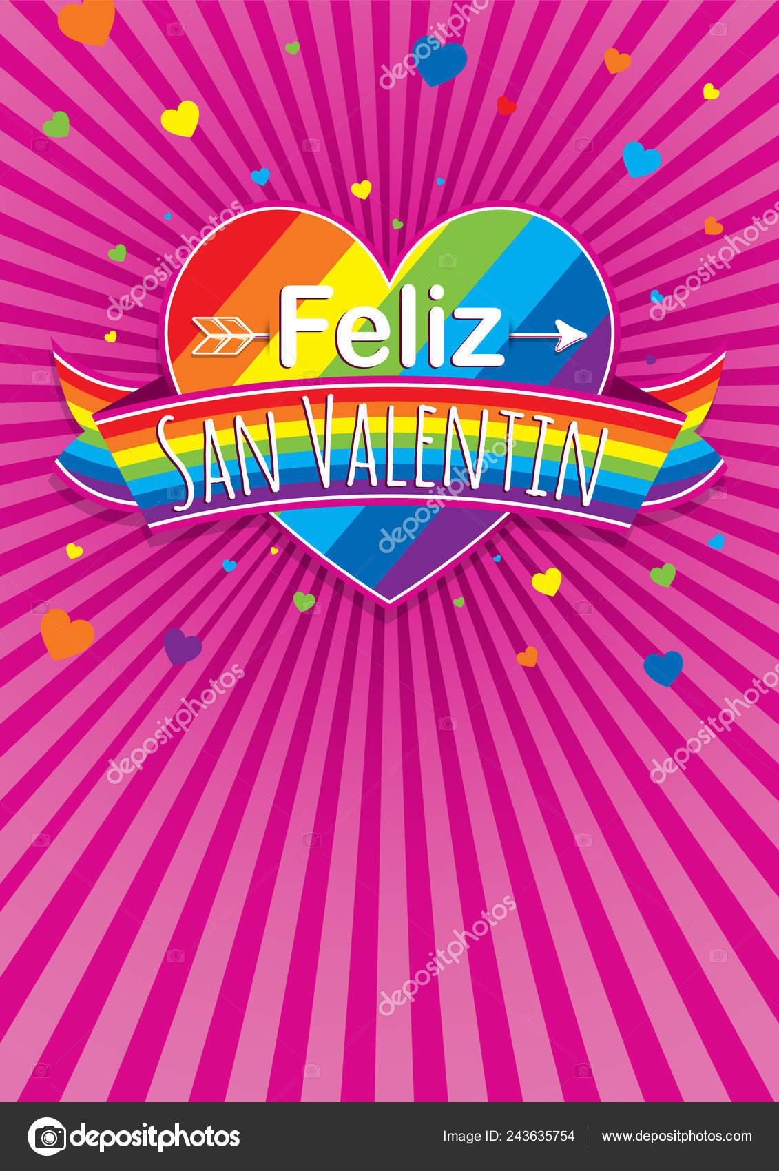 Karteneinband Mit Der Botschaft Feliz Dia San Valentin Frohlicher Valentinstag Vektorgrafik Lizenzfreie Grafiken C Alejomiranda 243635754 Depositphotos
