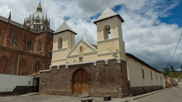 Santiago Calpi Chimborazo Ecuador Лютого 2019 Вид Першу Церкву Кальпі — стокове фото