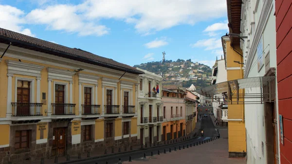 Quito Pichincha Ecuador Julio 2018 Gente Caminando Por Calle Cuenca — Foto de Stock