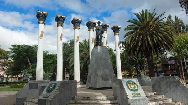 Inmaculada Concepcion Loja Loja Equador Março 2019 Vista Monumento Bronze — Fotografia de Stock