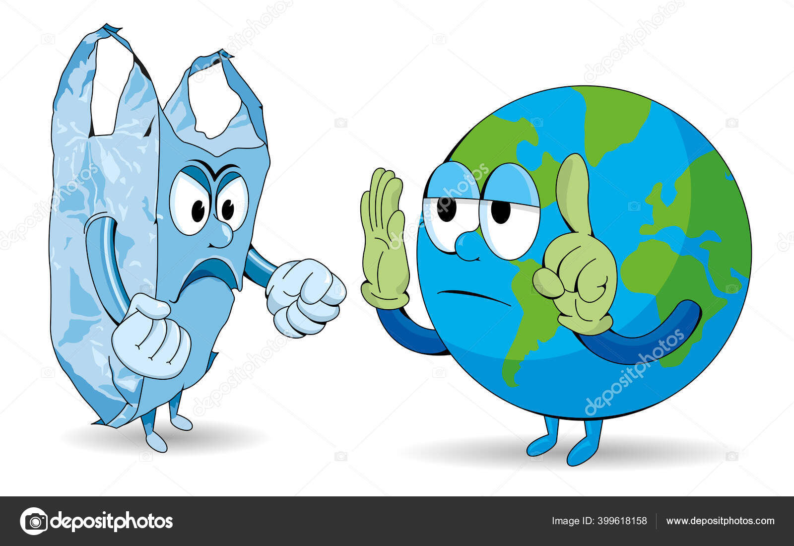 Cartoon Planet Earth Stopping Pollution Angry Disposable Plastic Bag White  Stock Vector Image by ©alejomiranda #399618158