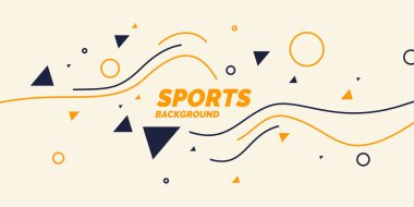 Spor için modern renkli poster.