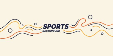 Dinamik dalgalar ile parlak poster. Resimde en az düz stil