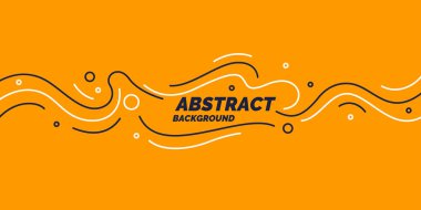 Dinamik dalgalar ile parlak poster. Resimde en az düz stil