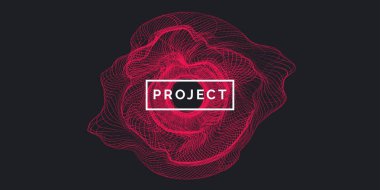 Dinamik dalgalar, çizgi ve parçacıkların oluşturduğu soyut vektör arkaplanı.