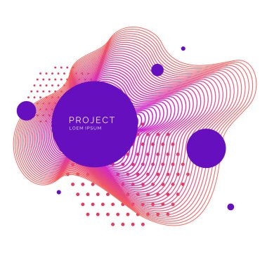 Düz, minimalist tarzda modaya uygun soyut sanat geometrik arka planı. Vektör posteri