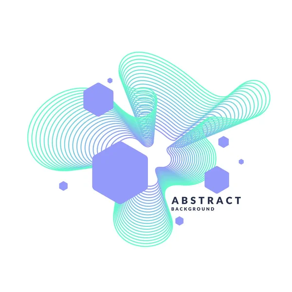 Fondo geométrico de arte abstracto de moda con estilo plano y minimalista. Cartel vectorial — Vector de stock