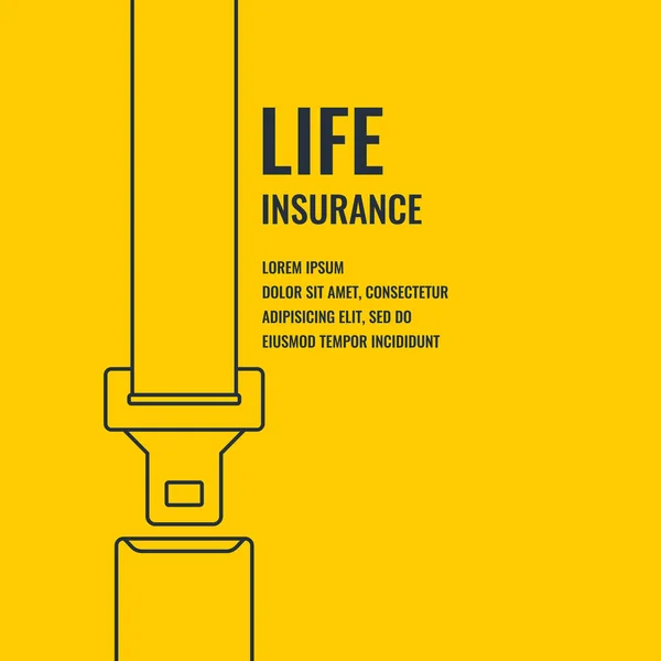 Banner conceptual seguro de vida y propiedad . — Archivo Imágenes Vectoriales