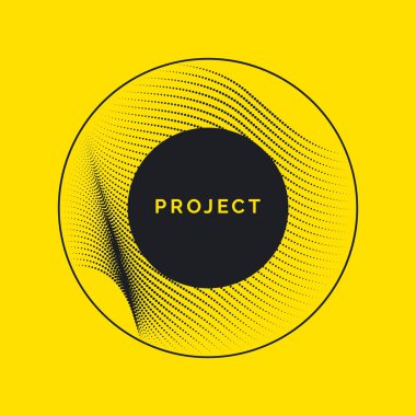 Dinamik dalgalar, çizgi ve parçacıkların oluşturduğu soyut vektör arkaplanı.