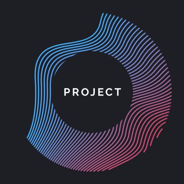 Dinamik dalgalarla soyut vektör arkaplanı.