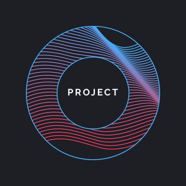 Dinamik dalgalarla soyut vektör arkaplanı.