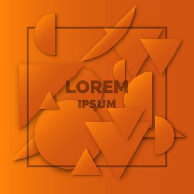 Modern kolaj basit geometrik şekiller. Soyut Kompozisyon ve poster için arka plan.