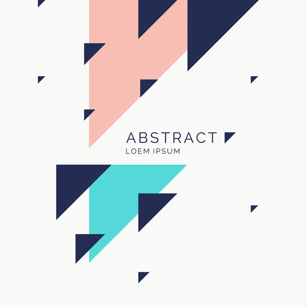 Abstrakter geometrischer Hintergrund mit Dreiecken in flachem, minimalistischem Stil. — Stockvektor
