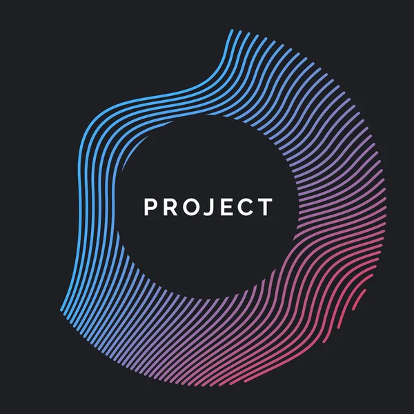 Dinamik dalgalarla soyut vektör arkaplanı.