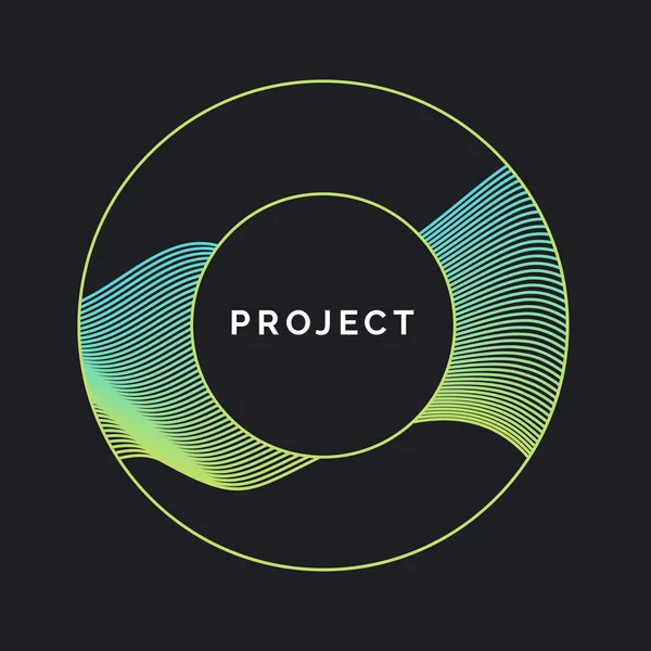 Dinamik dalgalarla soyut vektör arkaplanı.