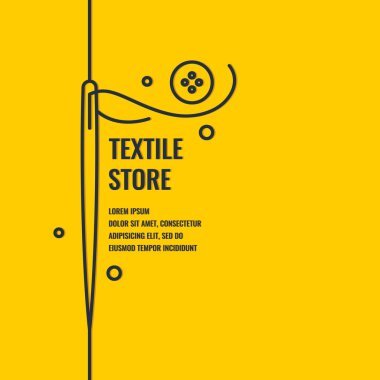 Tekstil Mağazası için minimalist doğrusal poster