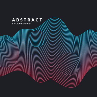 Arka plan dinamik dalgalar ile. Vektör çizim