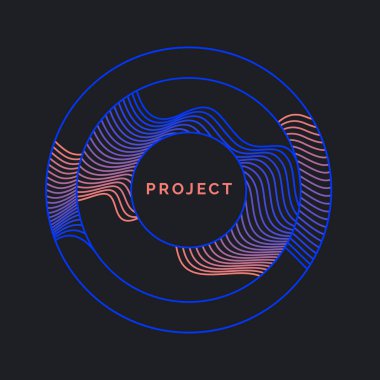 Dinamik dalgalarla soyut vektör arkaplanı.