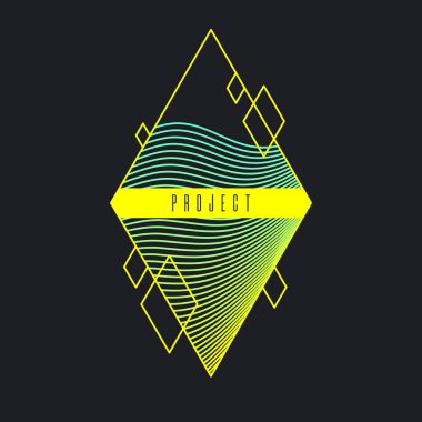 Dinamik dalgalarla soyut vektör arkaplanı.